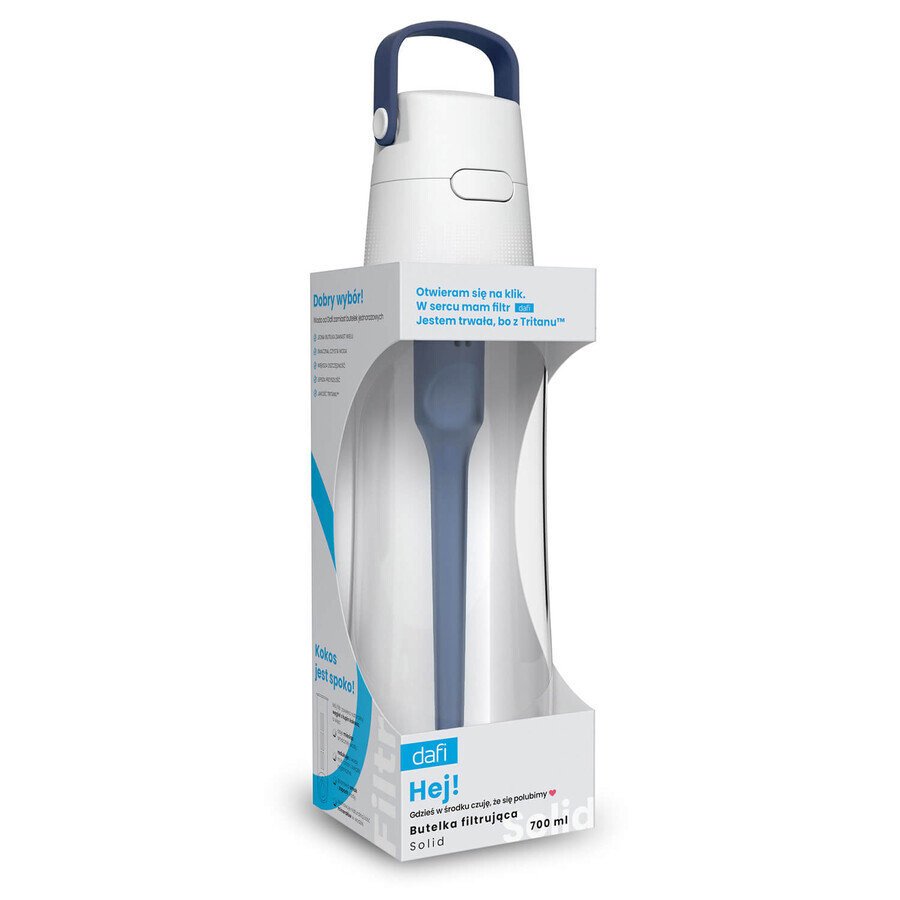 Dafi Solid, Filterflasche, Denim, 0,7 l + Wasserfilter, 1 Stück