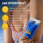 Nivea Sun Invisible Finish set, hydraterende zonnebrandcrème, SPF 50+, 150 ml + after sun verlengende lotion, 200 ml + gratis strandtasje