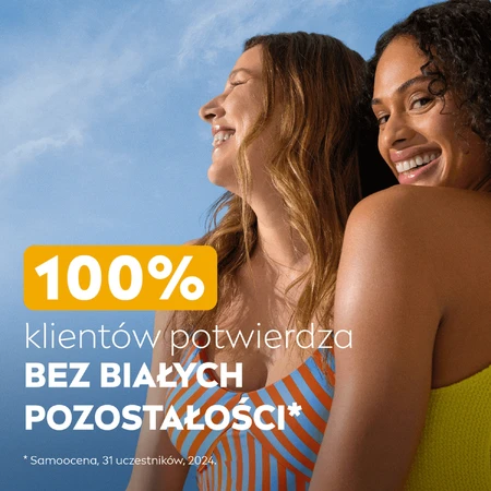 Nivea Sun Invisible Finish set, hydraterende zonnebrandcrème, SPF 50+, 150 ml + after sun verlengende lotion, 200 ml + gratis strandtasje
