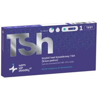 Autotest TSH, test rapide pour déterminer le niveau de l'hormone TSH dans le sang, cassette, 1 pièce
