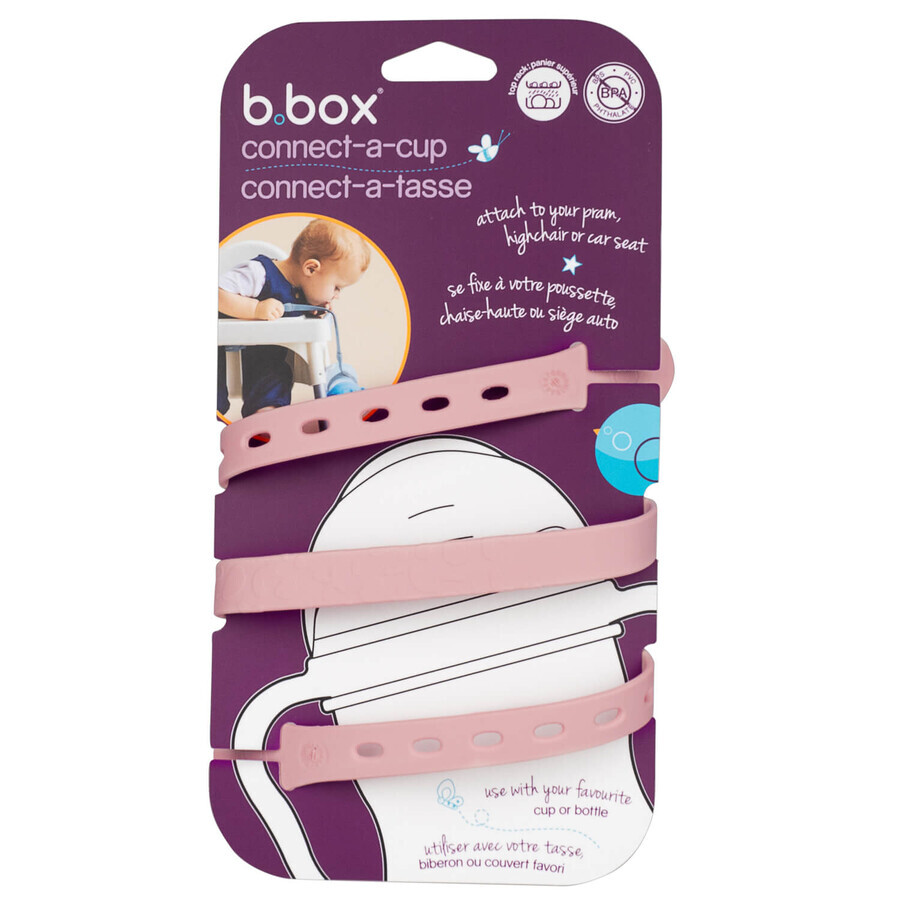 B.Box, Bidon-Lanyard mit Strohhalm, rosa, 1 Stück