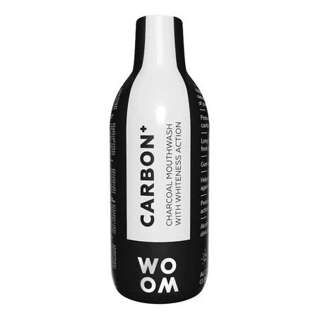 Woom Carbon+, aufhellendes Mundwasser, mit Aktivkohle, 500 ml