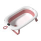Zusammenklappbare Babywanne mit LCD-Thermometer, rosa, Bebe Royal