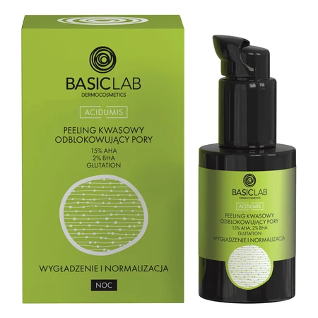 BasicLab Acidumis, porenauflösendes Säurepeeling mit 15% AHA, 2% BHA, 30 ml