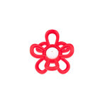 Dumel GiliGums, Rassel mit Beißring, Flower, rot, ab 3 Monaten, 1 Stück Dumel GiliGums, Rassel mit Beißring, Flower, rot, ab 3 Monaten, 1 Stück
