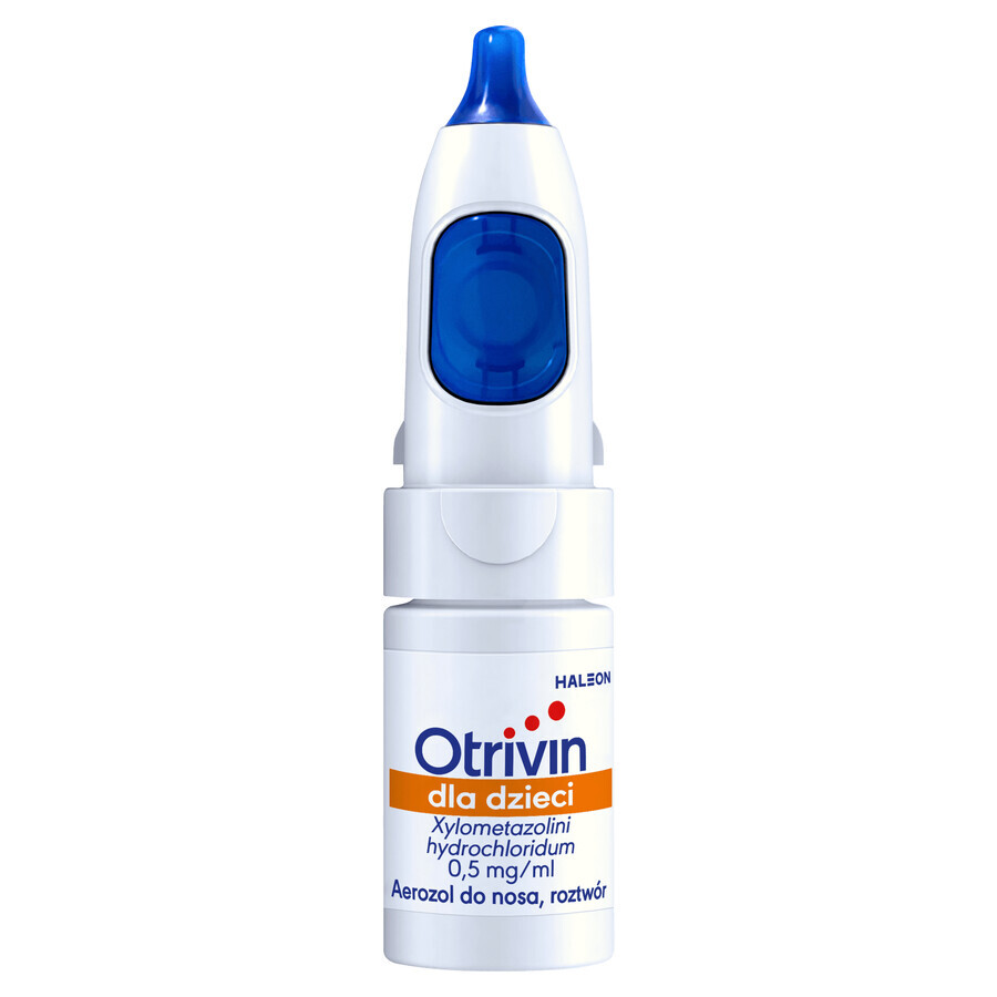 Otrivin pentru copii 0,5 mg/ml, vârsta cuprinsă între 2 și 11 ani, spray nazal, 10 ml