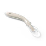 BabyOno, lingură din silicon flexibil, bej, de la 6 luni, 1 buc