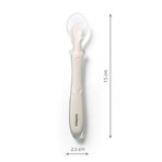 BabyOno, lingură din silicon flexibil, bej, de la 6 luni, 1 buc BabyOno, lingură din silicon flexibil, bej, de la 6 luni, 1 buc