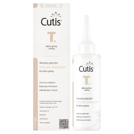 Cutis T, exfoliante tricológico ácido para el cuero cabelludo, 100 ml