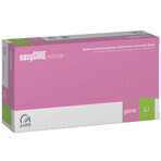 EasyCare Nitrile, mănuși din nitril, nesterile, fără pudră, roz, mărimea L, 100 bucăți EasyCare Nitrile, mănuși din nitril, nesterile, fără pudră, roz, mărimea L, 100 bucăți