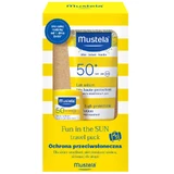 Mustela Sun Fun In The Sun Travel Pack, Sonnenmilch, SPF 50, 40 ml + Sonnenstift, SPF 50, 9 ml