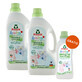 Set Frosch Baby, concentrat pentru spălarea hainelor pentru copii, 2 x 1500 ml + concentrat pentru clătirea hainelor pentru copii, 750 ml gratuit