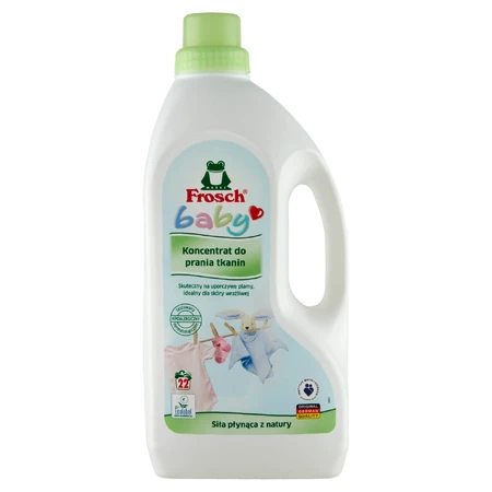 Set Frosch Baby, Konzentrat zum Waschen von Babykleidung, 2 x 1500 ml + Konzentrat zum Ausspülen von Babykleidung, 750 ml gratis