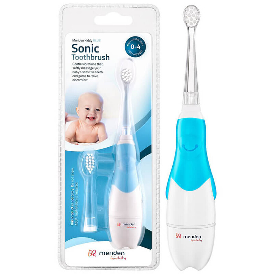 Meriden Kiddy, spazzolino sonico per bambini, blu, 0-4 anni, 1 pezzo