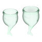 Satisfyer Feel Good, menstrual cup, 15 ml + 20 ml, Light Green, 2 pieces