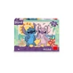 Puzzle XL Stitch y Angel en la playa, 5 años+, 100 piezas, Dino