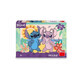 Puzzle XL Stitch si Angel la plaja, 5 ani+, 100 piese, Dino