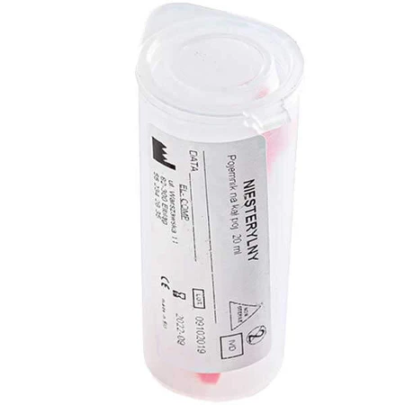 Fecal analysis container, non-sterile, 20 ml