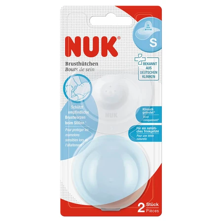 NUK, siliconen speenbescherming, maat S, 2 stuks.