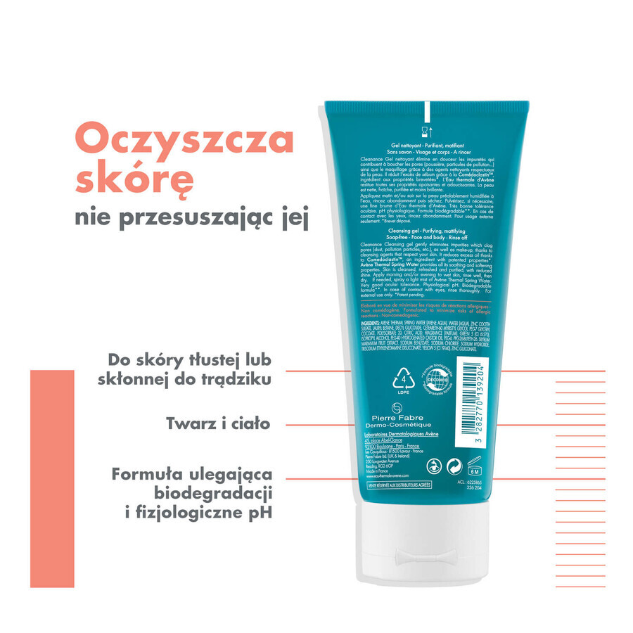 Avene Cleanance set, gel limpiador, 200 ml + crema intensiva para eczema, 40 ml