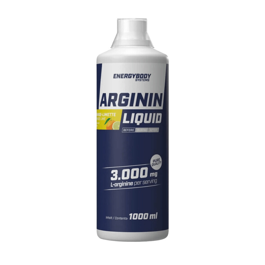 Arginine liquide à l'orange et au citron vert EnergyBody, 1000 ml