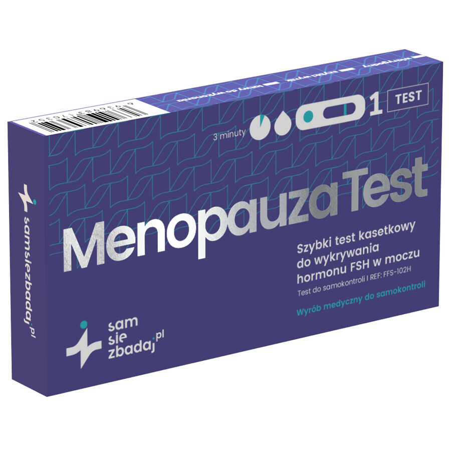 Autotest Ménopause, test rapide pour la détection de l'hormone FSH dans l'urine, cassette, 1 pièce