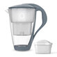 Dafi Crystal Led, glass filter pitcher, steel, 2 l + Unimax filter, 1 piece