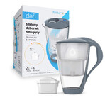 Dafi Crystal Led, glazen filterkan, staal, 2 l + Unimax filter, 1 stuk