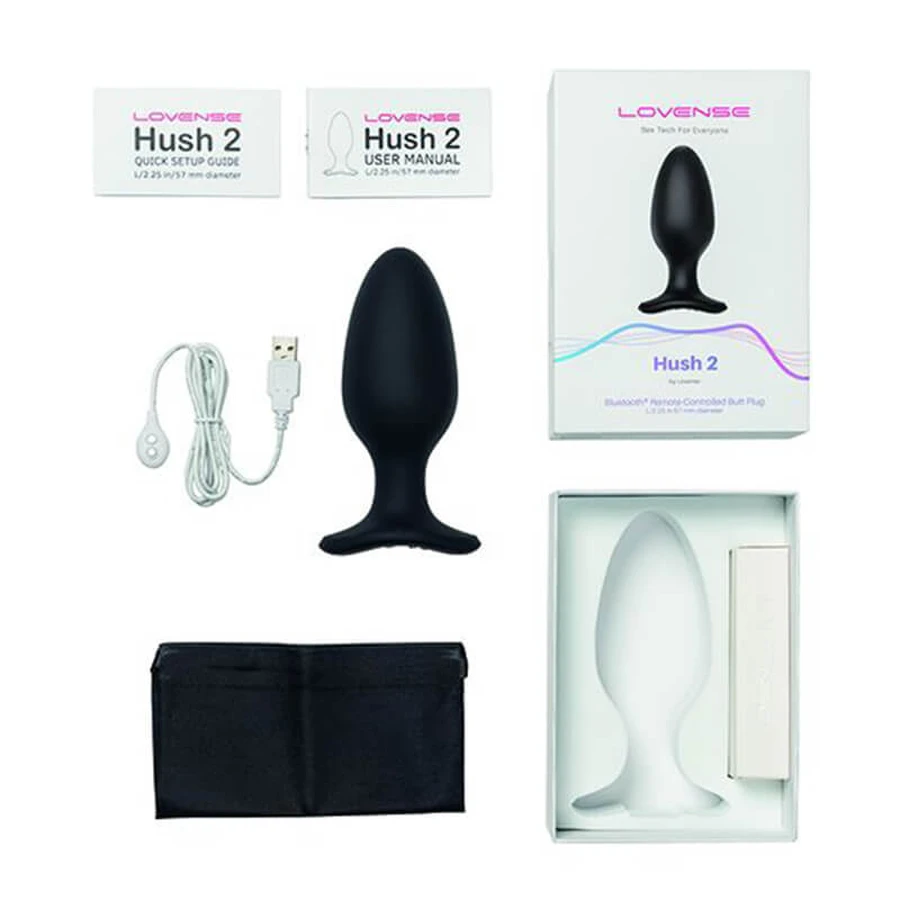 Lovense Hush 2, plug anal controlado por app, L
