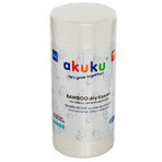Akuku set, disposable bamboo towels for babies and children, 18 x 25 cm, in roll, 4 x 100 pieces