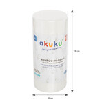 Akuku set, disposable bamboo towels for babies and children, 18 x 25 cm, in roll, 4 x 100 pieces