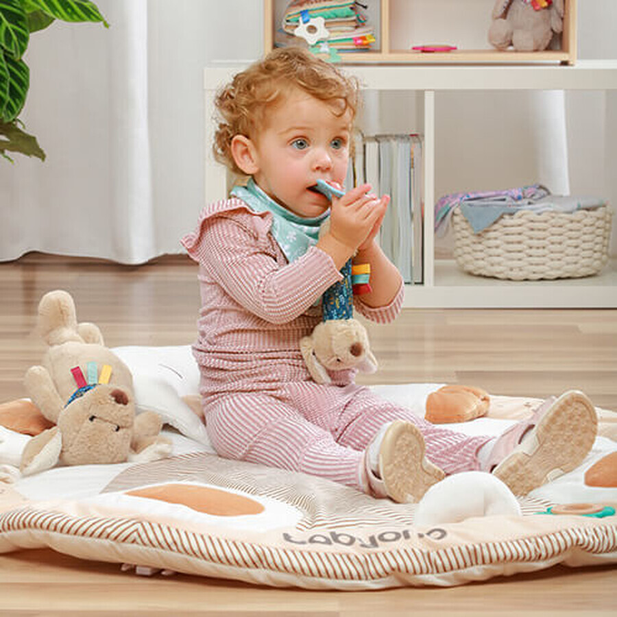 BabyOno, Quietschspielzeug mit Beißring, Dog Willy, ab 3 Monaten