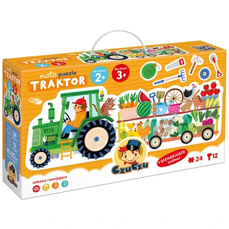 CzuCzu Moto Puzzle Tractor, puzzle for children, 2-3 years, 24 elements