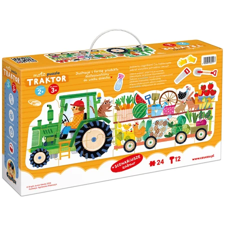 CzuCzu Moto Puzzle Tractor, puzzle for children, 2-3 years, 24 elements