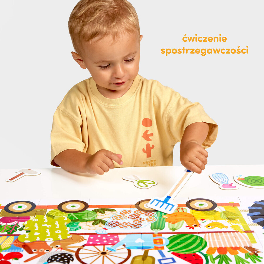 CzuCzu Moto Puzzle Traktor, Puzzle für Kinder, 2-3 Jahre, 24 Elemente