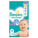 Pampers Active Baby set, diapers, size 4, 9-14 kg, 2 x 132 pieces