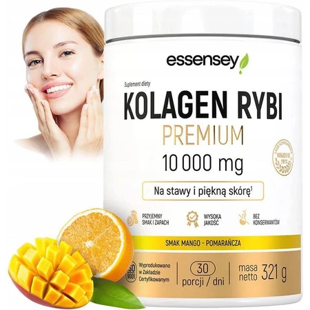 Essensey Premium Viscollageen 10.000 mg, mango-sinaasappel, 321 g