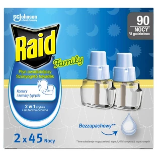 Raid Family, mosquito insecticidal liquid, spare, 2 x 27 ml