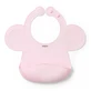 BabyOno, Silikonlätzchen mit verstellbarem Verschluss, rosa, ab 6 Monaten, 1 Stück
