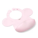 BabyOno, Silikonlätzchen mit verstellbarem Verschluss, rosa, ab 6 Monaten, 1 Stück