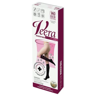 Veera Premium, chaussettes au genou, 140 den, taille L, noir