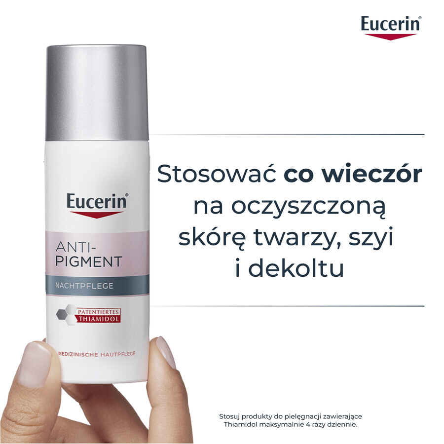 Eucerin Anti-Pigment set, nachtcrème voor onzuiverheden met Thiamidol, 50 ml + gezichtsreinigingsgel met exfoliërende AHA-zuren 2%, 400 ml