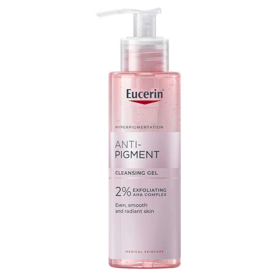 Eucerin Anti-Pigment set, nachtcrème voor onzuiverheden met Thiamidol, 50 ml + gezichtsreinigingsgel met exfoliërende AHA-zuren 2%, 400 ml