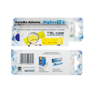 El-Comp Big Box, day medication case, 4-chambered
