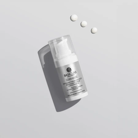 BasicLab Complementis, peptide eye cream to reduce dark circles and puffiness, brighten and moisturize, light texture, 15 ml