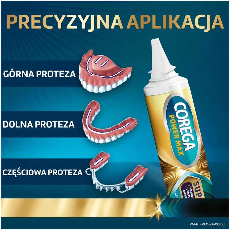 Corega Power Max Supreme All-In 1, crema fijadora para dentaduras postizas, neutro, 40 g