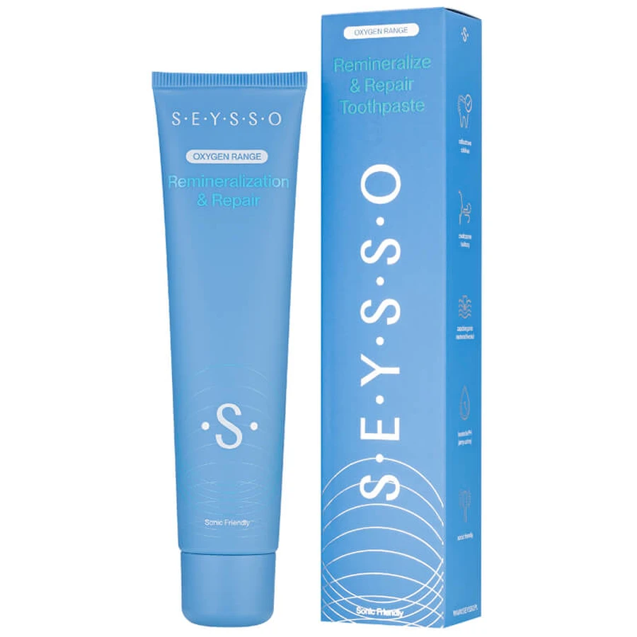 Seysso Oxygen, toothpaste, remineralization and restoration, fluoride free, 75 ml