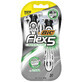 BIC Flex 5, herenscheermes, wegwerp, 5-mesjes, 3 stuks