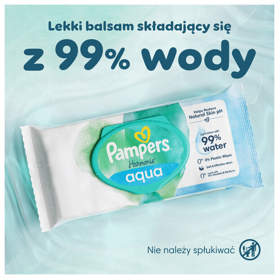Pampers Harmonie Aqua set, vochtige doekjes, 2 x (24 x 48 stuks)
