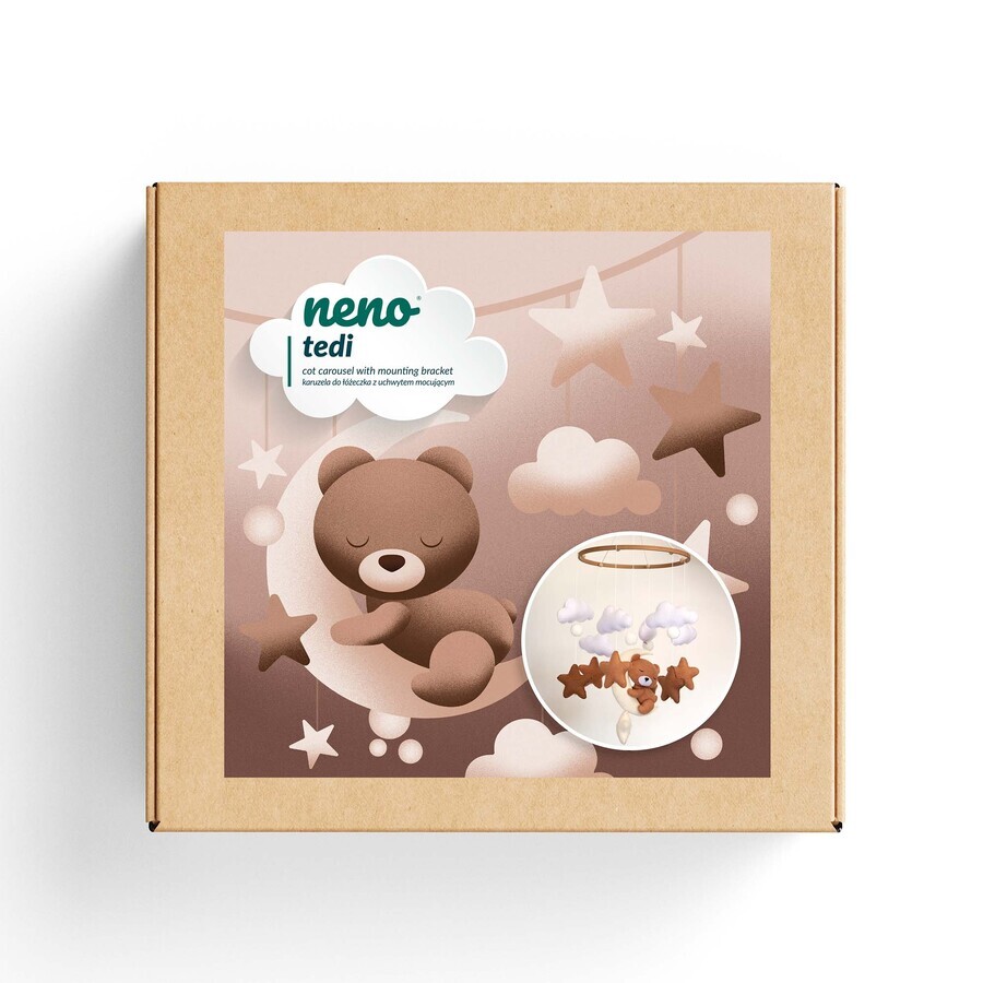 Neno Tedi, carrusel de cuna con soporte de fijación, 1 ud.